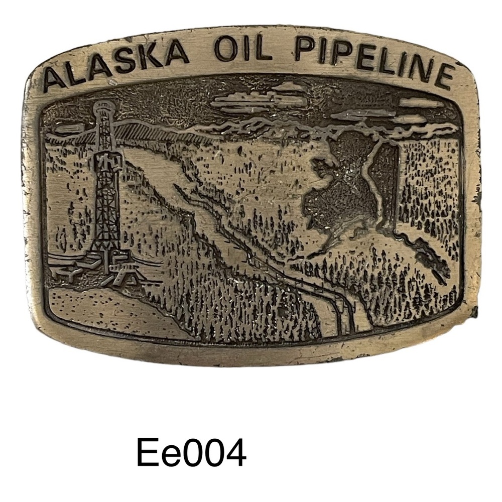 Alaska Oil Pipeline By Eldon Vintage Belt Buckle 
Vintage 1st Edition Rare